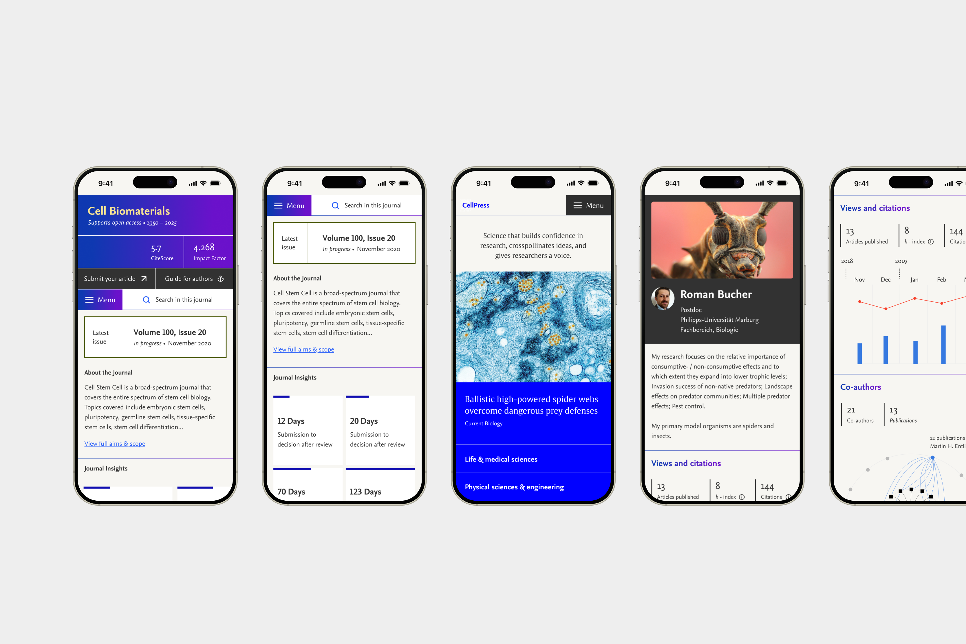 Journal mobile screens